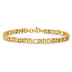 14K Polished 4.5mm Fancy Link 7.5 inch Bracelet