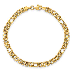 14K Polished 4.5mm Fancy Link 7.5 inch Bracelet