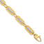 Diamond-Cut Bead Chain Bracelet in 14K Two-Tone Gold, 7.9mm, 7.2 Inch - Sophia Jewelers
