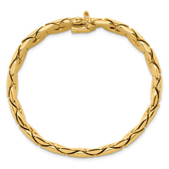 14k Polished 9.3mm Lightweight Fancy Link 7.5 inch Bracelet