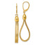 14k Polished Flexible Mesh Teardrop Dangle Leverback Earrings