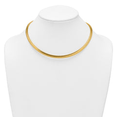 14k Polished 6.1mm Woven Mesh 17 inch Necklace