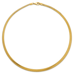 14k Polished 6.1mm Woven Mesh 17 inch Necklace
