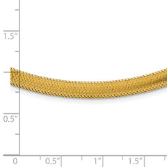 14k Polished 6.1mm Woven Mesh 17 inch Necklace