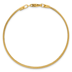 14k Polished 6.1mm Woven Mesh 7.5 inch Bracelet