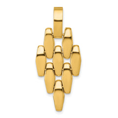 14k Polished Fancy Link Geometric Dangle Pendant