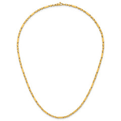 14k Polished Fancy Bar Link 19.75 inch Necklace