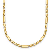 14k Polished Fancy Bar Link 19.75 inch Necklace