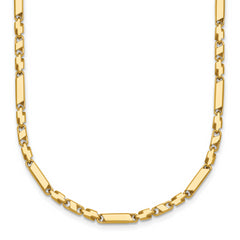 14k Polished Fancy Bar Link 19.75 inch Necklace