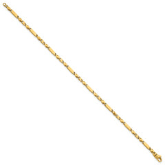 14k Polished Fancy Bar Link 8 inch Bracelet