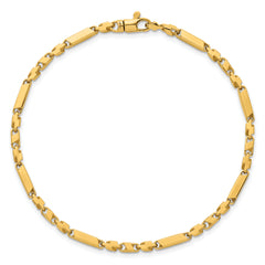 14k Polished Fancy Bar Link 8 inch Bracelet