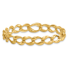 14k Brushed and Polished 9mm Fancy Curb Link 7 inch Bracelet