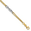 Oval Link and Double Strand Bracelet in 14K Two-Tone Gold, 7.2 Inch - Sophia Jewelers
