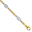 Fancy Cable Filigree Oval Bracelet in 14K Two-Tone Gold, 7.2 Inch - Sophia Jewelers