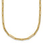 14k Polished 2.9mm Fancy Long and Short Paperclip Link 17 inch Necklace