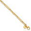 14k Polished 3mm Fancy Long and Short Paperclip Link 7.5 inch Bracelet