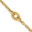 14K Polished Double Circle Fancy 7.25 inch Bracelet Plus 0.25 inch Extender