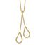 14k Polished Two Teardrops Dangle 16 inch Y-Necklace Plus 2 inch Extender - Sophia Jewelers