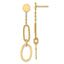 Twisted Oval Link Stud Dangle Earrings in 14K Yellow Gold, 9.35mm - Sophia Jewelers