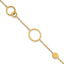 Circle Pattern Bracelet in 14K Yellow Gold, 12.86mm, 7.2 Inch - Sophia Jewelers