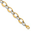 Fancy Oval Link Bracelet in 14K Two-Tone Gold, 9.6mm, 7.5 Inch - Sophia Jewelers