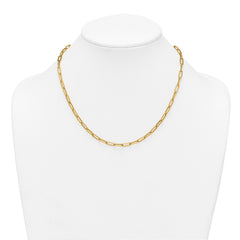 14k Polished 4mm Paperclip Link 18 inch Necklace
