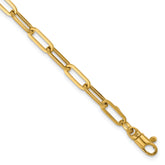 14k Polished 4mm Paperclip Link 18 inch Necklace