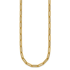 14k Polished 4.3mm Paperclip Link 18 inch Necklace