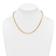 14k Polished 4.3mm Paperclip Link 18 inch Necklace