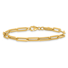 14k Polished 4.3mm Paperclip Link 7.5 inch Bracelet