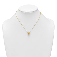 14k Polished 3 Oval Rings 16 inch Necklace Plus 2 inch Extender