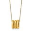 14k Polished 3 Oval Rings 16 inch Necklace Plus 2 inch Extender