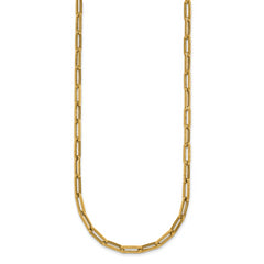 14k Polished 4mm Paperclip Link 18 inch Necklace
