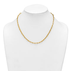 14k Polished 4mm Paperclip Link 18 inch Necklace