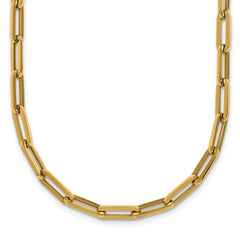 14k Polished 4mm Paperclip Link 18 inch Necklace