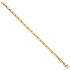 14k Polished 4mm Paperclip Link 7.5 inch Bracelet
