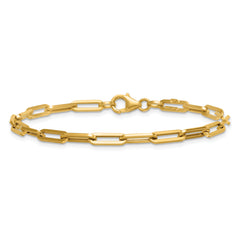 14k Polished 4mm Paperclip Link 7.5 inch Bracelet