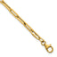 14k Polished 4mm Paperclip Link 7.5 inch Bracelet