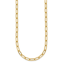 14k Polished 4.75mm Paper Clip Link 18 inch Necklace