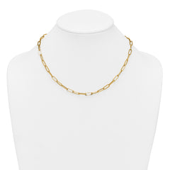 14k Polished 4.75mm Paper Clip Link 18 inch Necklace