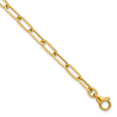 14k Polished 4.75mm Paper Clip Link 7.75 inch Bracelet