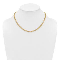 14K Polished and Textured 5.0mm Fancy Knot Link 7.5 Inch Bracelet