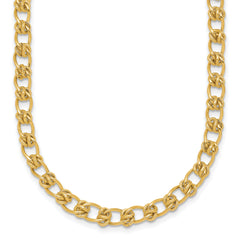 14K Polished and Textured 5.0mm Fancy Knot Link 7.5 Inch Bracelet