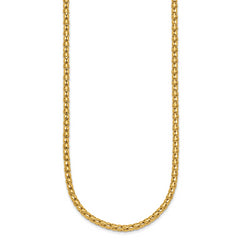 14k Polished 3.5mm Fancy Link 18 inch Necklace