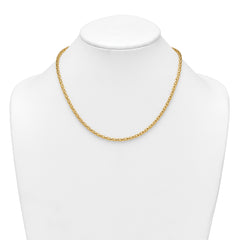 14k Polished 3.5mm Fancy Link 18 inch Necklace