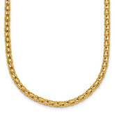 14k Polished 3.5mm Fancy Link 18 inch Necklace