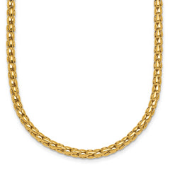 14k Polished 3.5mm Fancy Link 18 inch Necklace