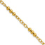 14K Polished 3.5mm Fancy Beaded and Cable Link 7.5 inch Bracelet