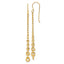 14k Polished Fancy Graduated Cable Chain Link Dangle Shepherd Hook Earrings