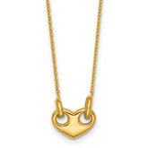 14k Polished Heart 18 inch Necklace